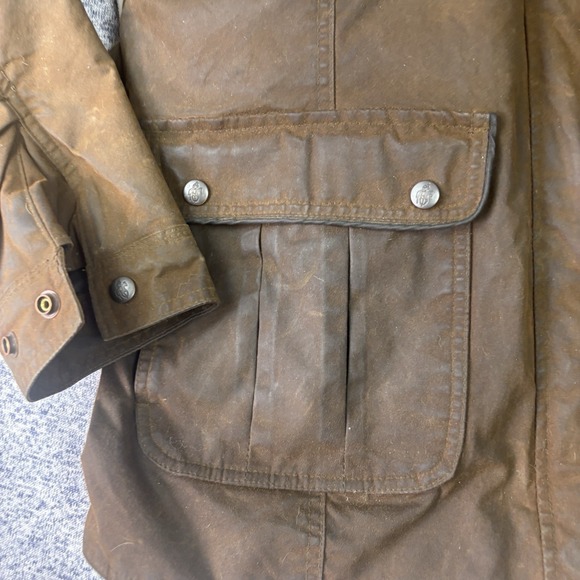 Outback Ladies Walkabout Jacket XL Coat. Brown Oilskin Australia READ! Snug Fit - Picture 4 of 16